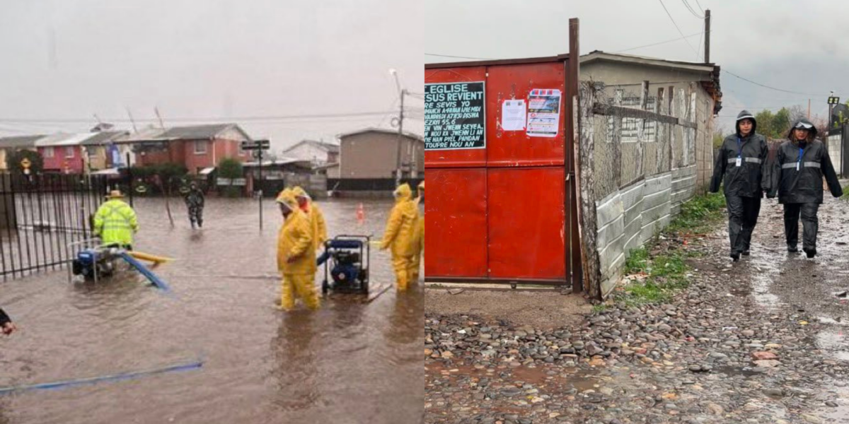 Talagante bajo el temporal: evacuaciones junto al Mapocho y viviendas nuevas al borde de la inundación