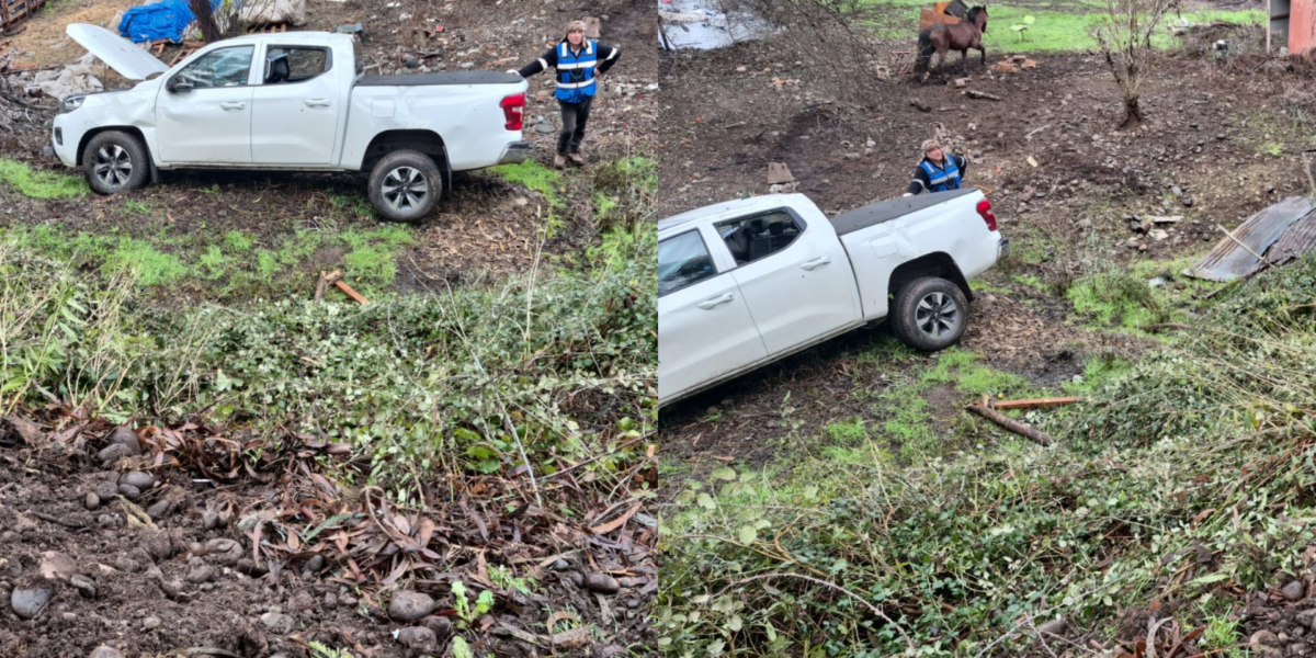 Alcaldesa de El Monte y equipo municipal sufren volcamiento durante inspección por el temporal